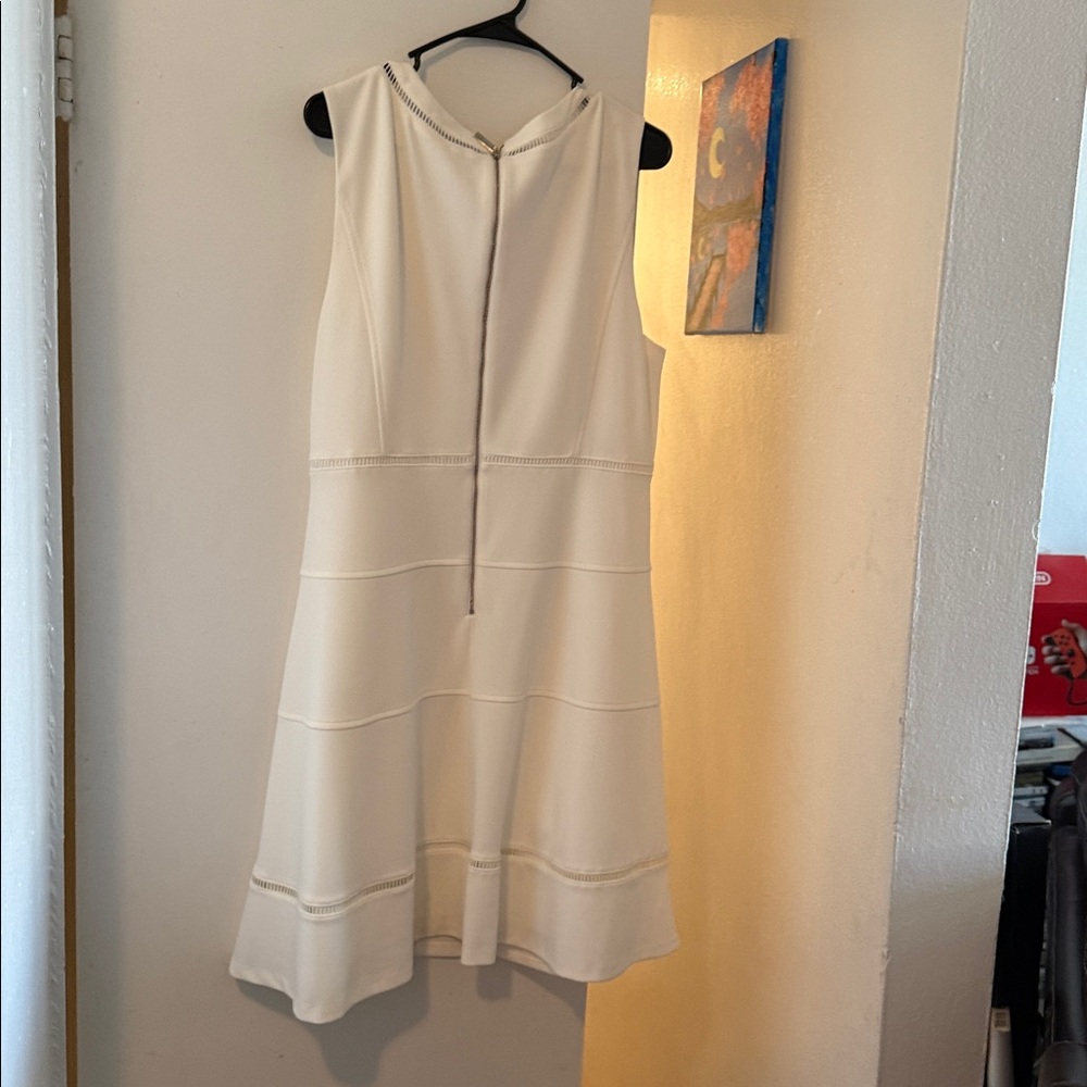 Tommy Hilfiger Cream Sleeveless Mini Dress - Picture 2 of 5
